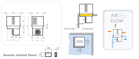 Kühlaggregat / Deckenmodell / 6–10.4 m³ / 230 V / Combisteel