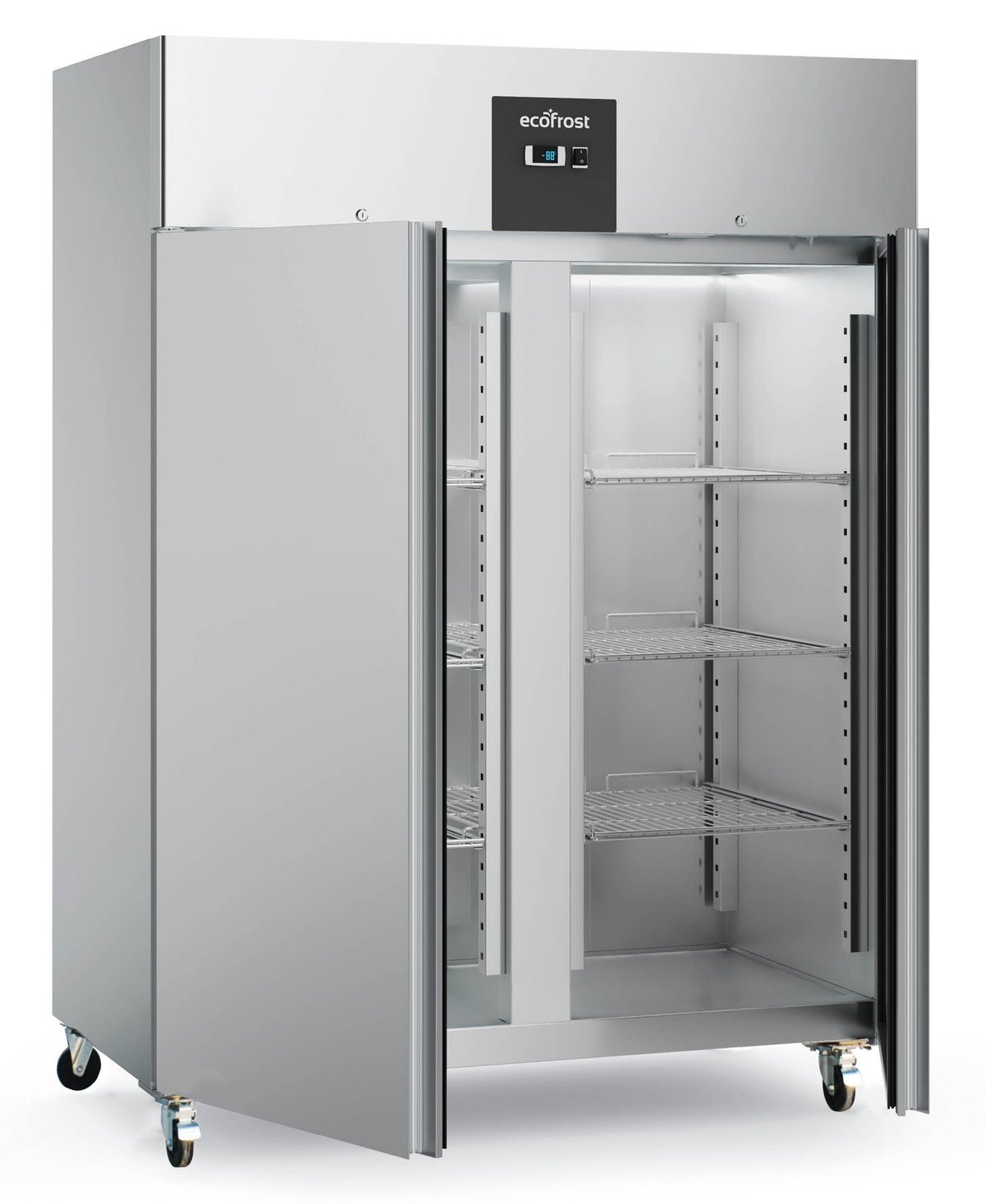 Edelstahl-Tiefkühlschrank RFS 2 Türen 1410 L / Combisteel