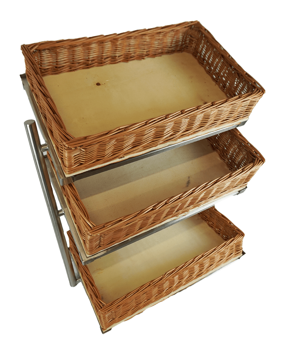 Brotkorb-Etagere 3-stufig breites Modell – Detailansicht 11