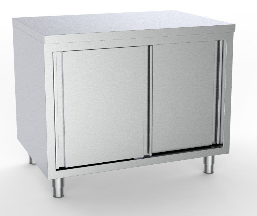 Arbeitsschrank mit Schiebetüren / 1000 × 600 mm / Combisteel