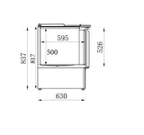 Saladette / 3 Türen / 4x 1/1 GN / 368 L netto / Combisteel