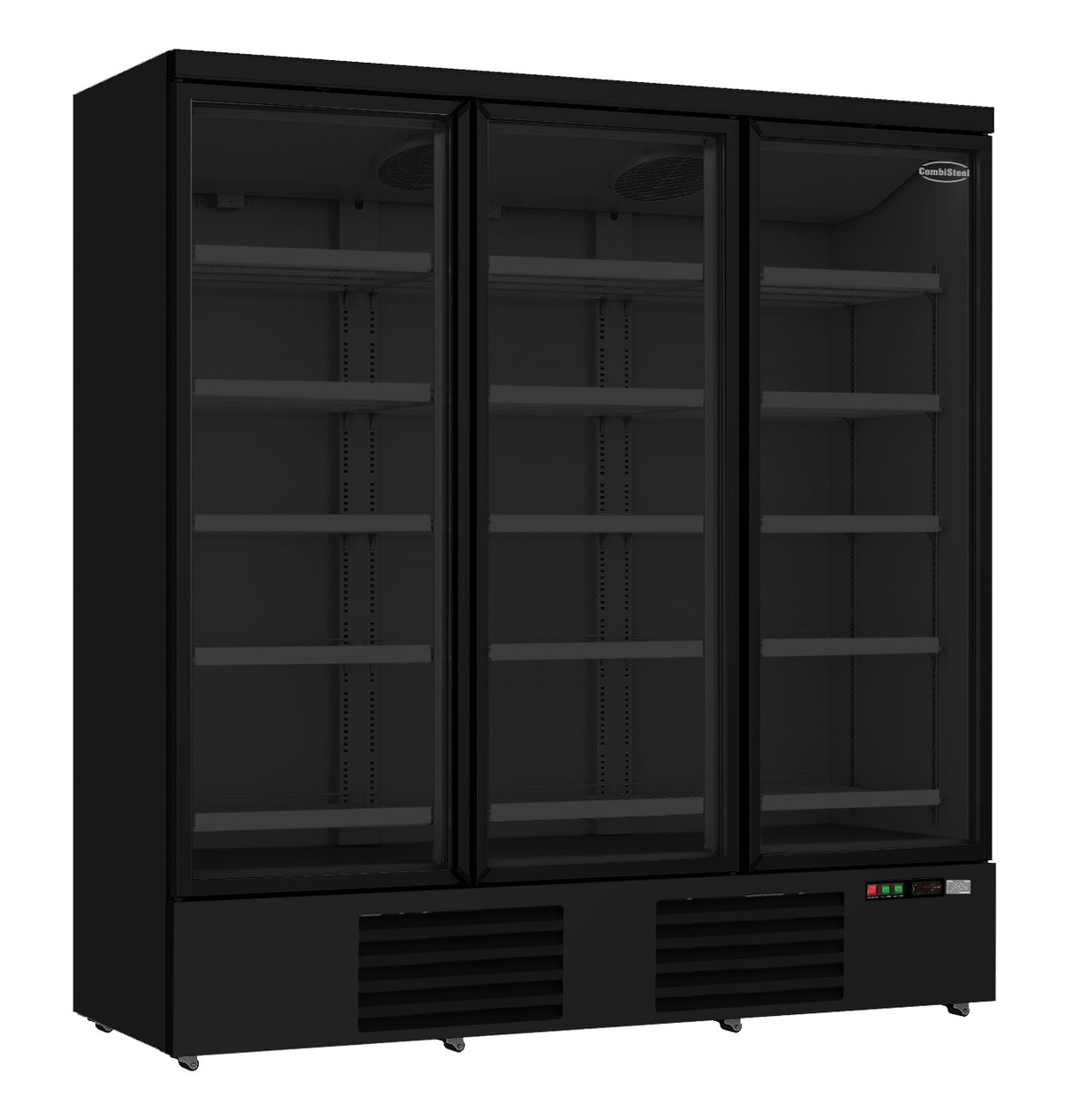Getränkekühlschrank 3 Glastüren Schwarz JDE-1530R BL