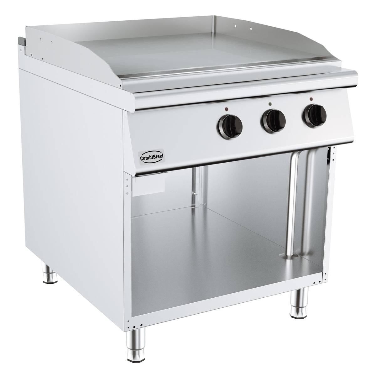 Elektrische Grillplatte BASE 900 / Chrom glatt / 800 mm / 12 kW / 400 V / Freistehend / Combisteel – elektrische Grillplatte für Gastronomie