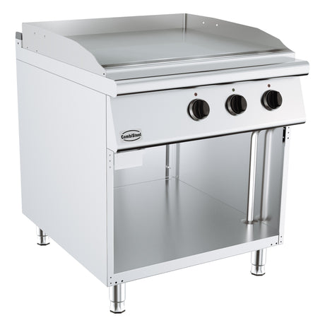 Elektrische Grillplatte BASE 900 / Chrom glatt / 800 mm / 12 kW / 400 V / Freistehend / Combisteel – elektrische Grillplatte für Gastronomie