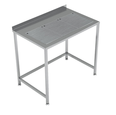 Arbeitstisch mit integrierter Tropfschale / 1000 × 650 mm / Combisteel