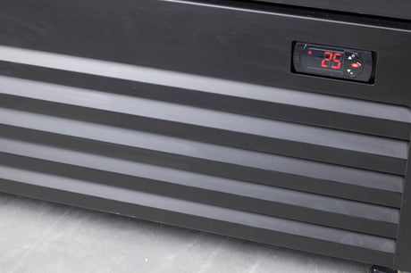 ХЛАДИЛНИК С ПЛЪЗГАЩИ СЕ СТЪКЛЕНИ ВРАТИ BEZ-780 SL ЧЕРЕН