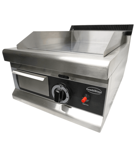 Gas-Grillplatte / Chrom glatt / 400 mm / 3 kW / Combisteel – professionelle Gas-Grillplatte für Gastronomie