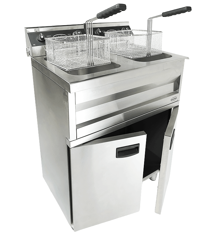 Elektrische Standfritteuse / 2 × 9 L / 2 × 3,3 kW / 230 V / Combisteel