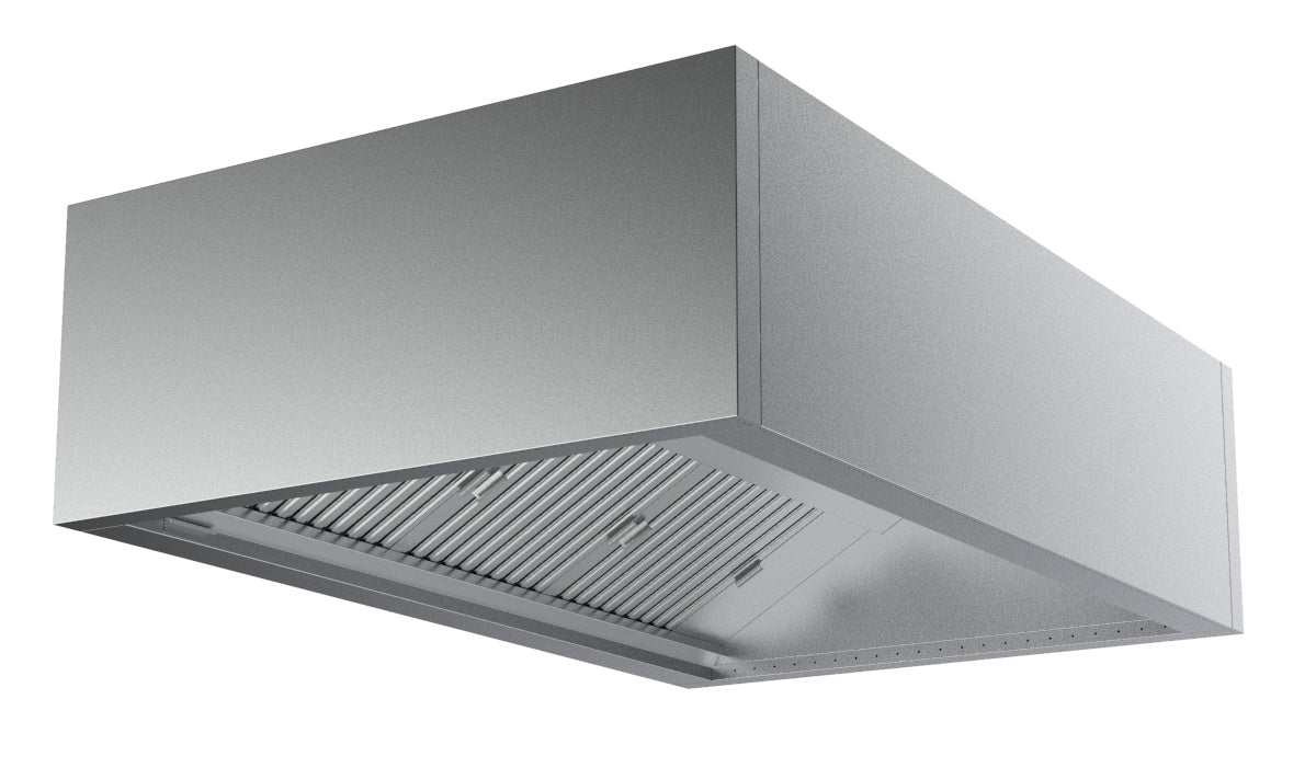 Induktionsabzugshaube / Kastenmodell / 3000 × 1300 × 550 mm / 5 Filter / ohne Motor / Combisteel
