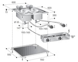 Elektrische Standfritteuse 2 × 10 L 11 kW – Produktansicht