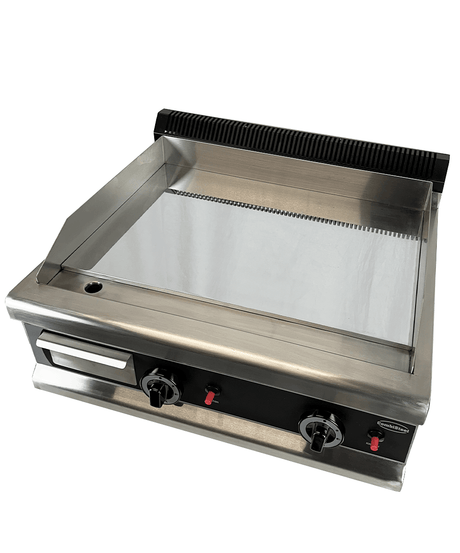 Gas-Grillplatte / Chrom glatt / 800 mm / 6 kW / Combisteel – professionelle Gas-Grillplatte für Gastronomie
