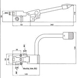 Fußbedienter Mischhahn / 1 Pedal / Combisteel