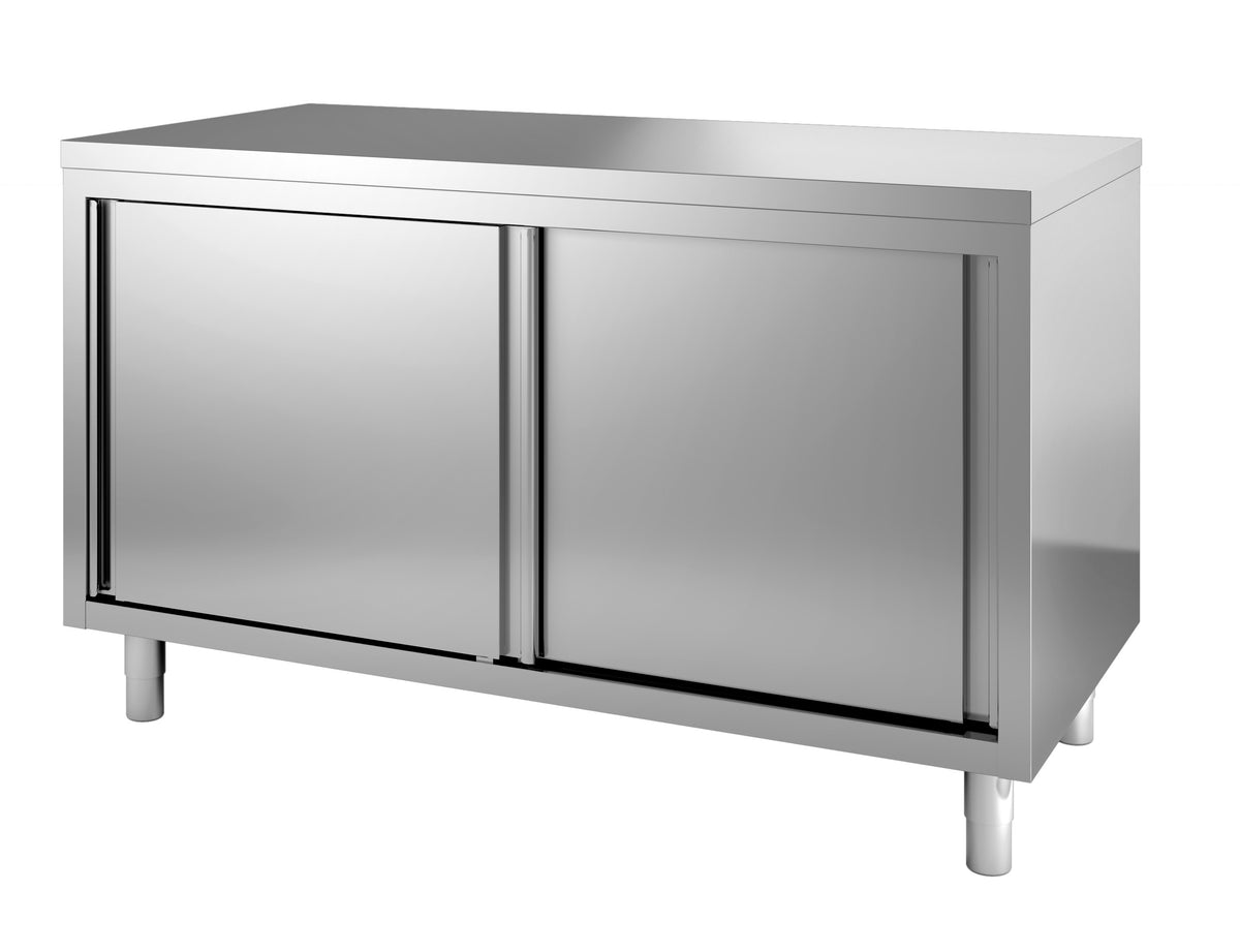 Arbeitsschrank mit Schiebetüren / 1400 × 800 mm / Combisteel