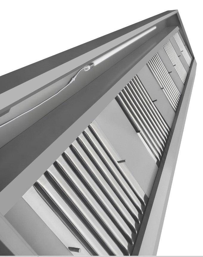 Wandhaube / mit Motor / 3000 × 900 × 450 mm / Combisteel