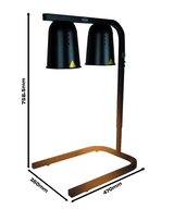 Tisch-Wärmelampe / 2 Lampen / Schwarz / 0,5 kW / 230 V / Combisteel