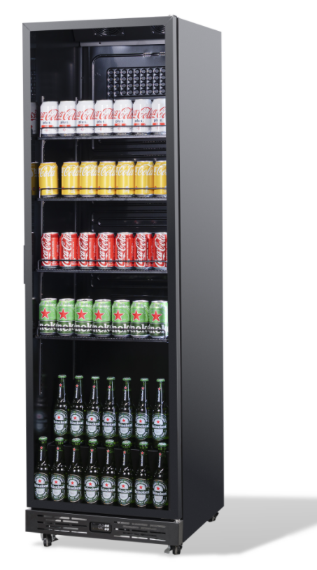 Kühlschrank 1 Glastür schwarz NAP-360