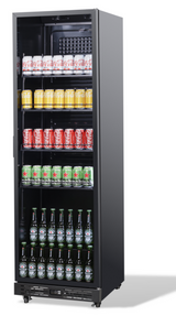 Kühlschrank 1 Glastür schwarz NAP-360