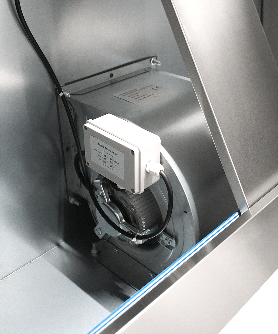Wandhaube / mit Motor / 1200 × 900 × 450 mm / Combisteel