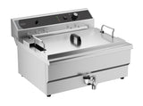 Elektrische Tischfritteuse 25 L mit Ablassventil / Combisteel