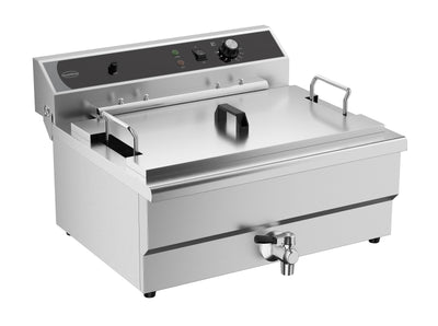 Elektrische Tischfritteuse 25 L mit Ablassventil / Combisteel