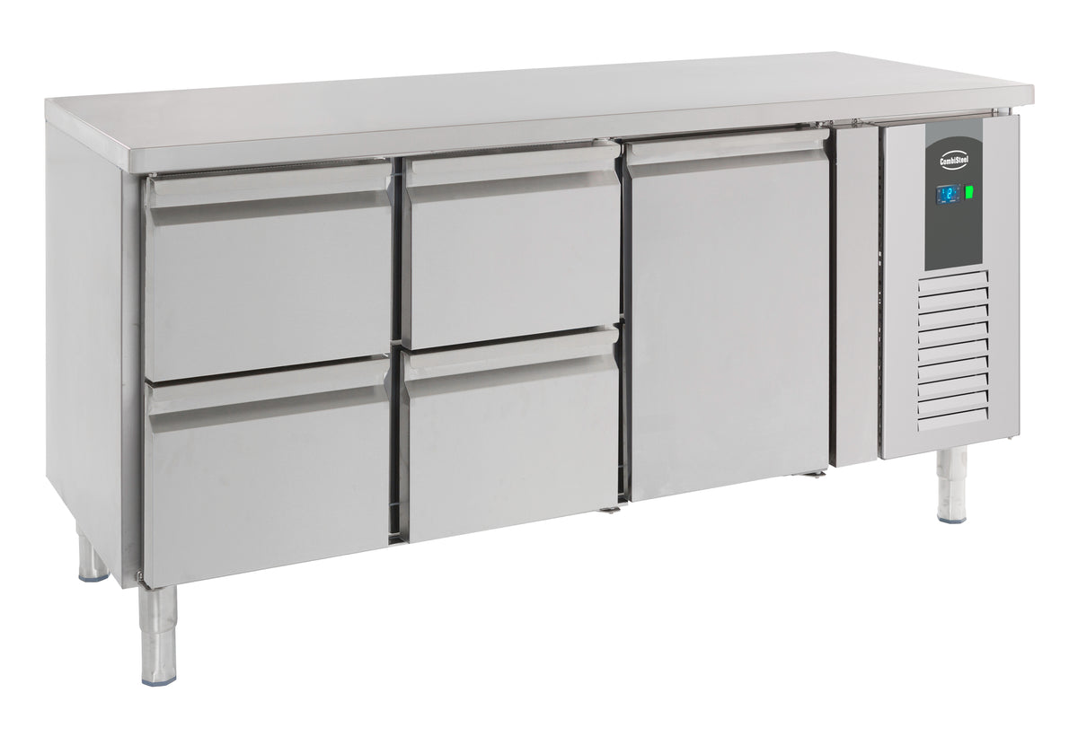 Kühltisch / 1 Tür + 4 Schubladen / 417 L / Combisteel