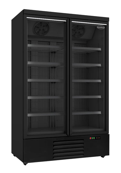 Tiefkühlschrank 2 Glastüren Schwarz JDE-1000F BL