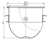 Gelenkhöhle für Planetenmischer 7455.0105 von Combisteel Detailansicht