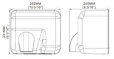 Händetrockner / HD-05 / Edelstahl / 0,3-2,3 kW / 20-25 Sek. / IP20 / Combisteel