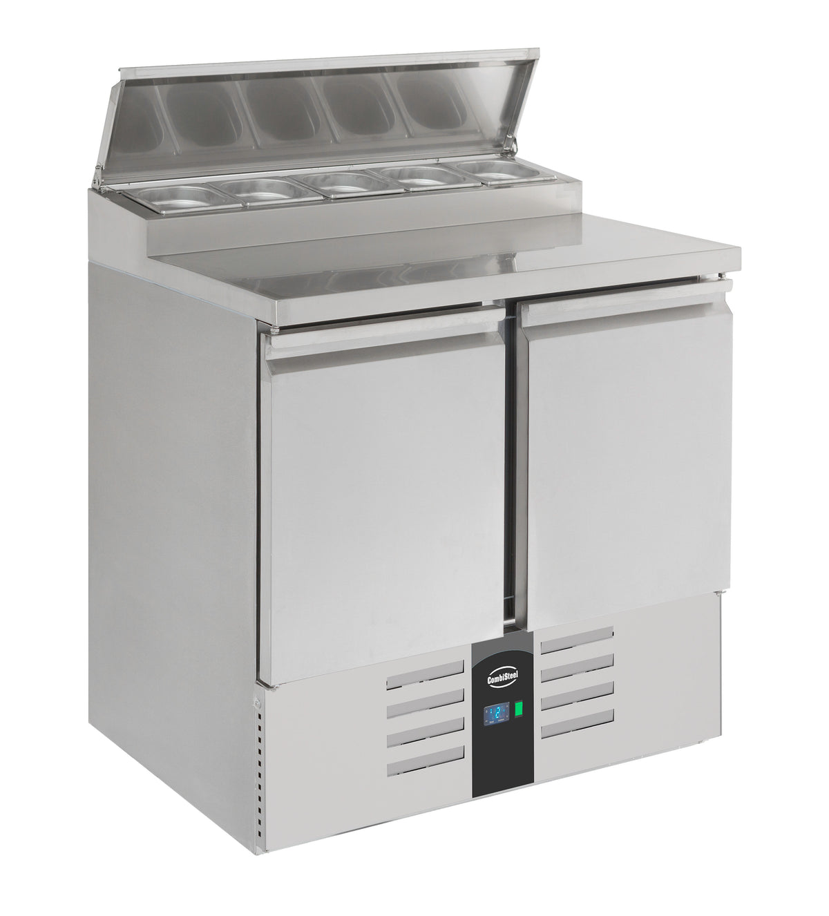 Saladette / 2 Türen / 5x 1/6 GN / Combisteel
