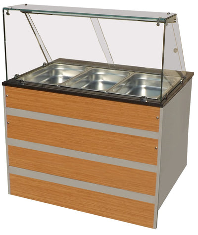 Warmes Buffet / 3 × 1/1 GN / Braun / 1070 × 800 × 850 mm / Combisteel