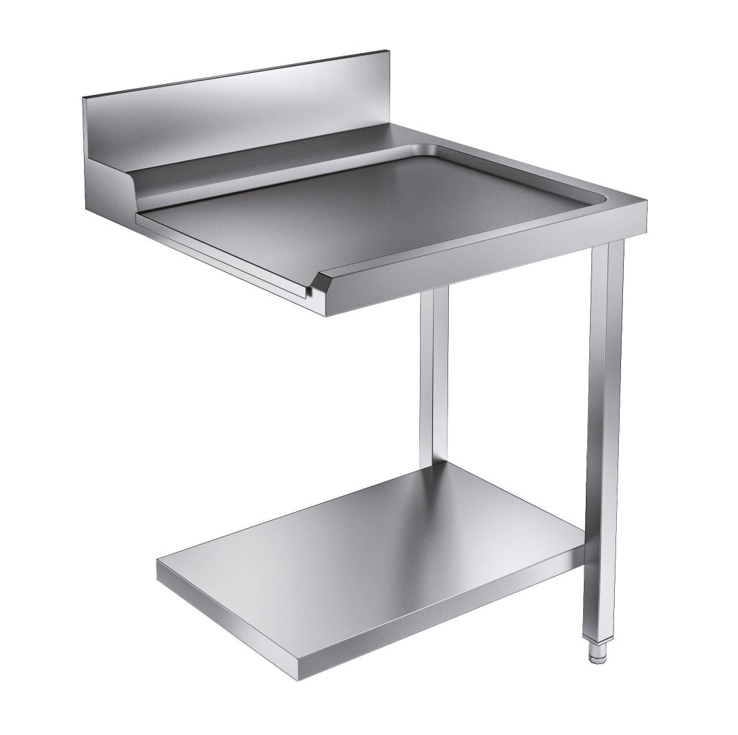 Ablauftisch mit Grundboden / rechts / für 7280.0045-0046 / 700 × 750 × 900 mm / Combisteel
