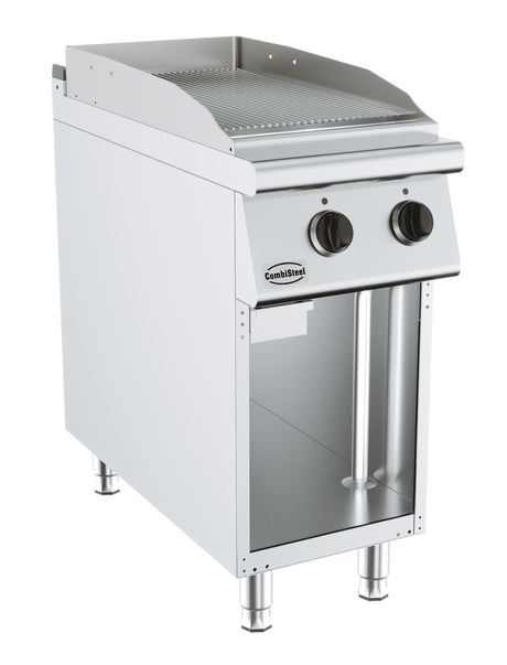 Elektrische Grillplatte BASE 900 / Gerillt / 400 mm / 6 kW / 400 V / Freistehend / Combisteel – elektrische Grillplatte für Gastronomie