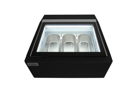 Speiseeisvitrine Tischmodell Selbstbedienung / Schwarz / Combisteel