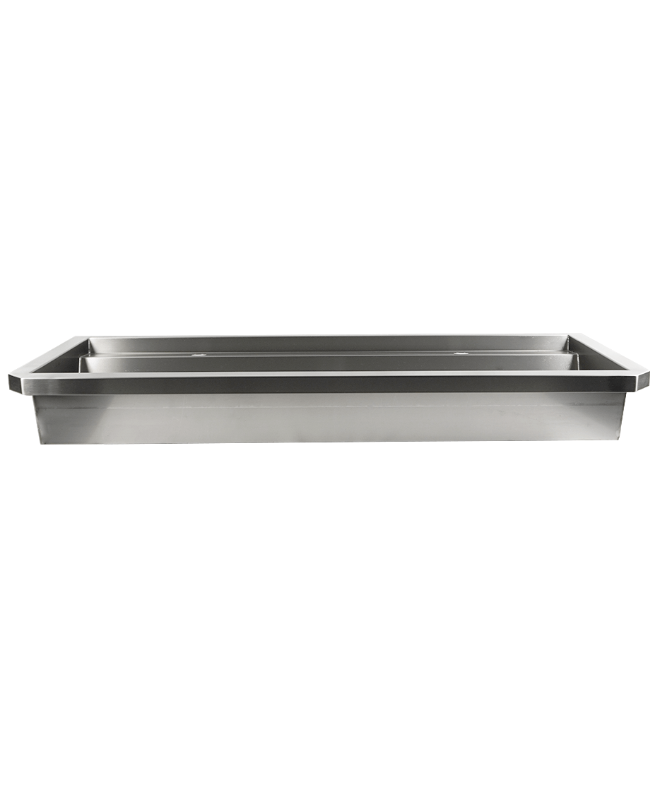 Edelstahl-Handwaschbecken / 1200 mm breit / 2 Armaturplätze / Combisteel