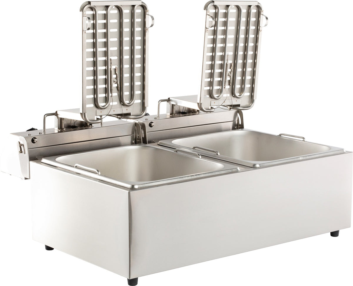 Elektrische Tischfritteuse 2 × 6 L / Combisteel