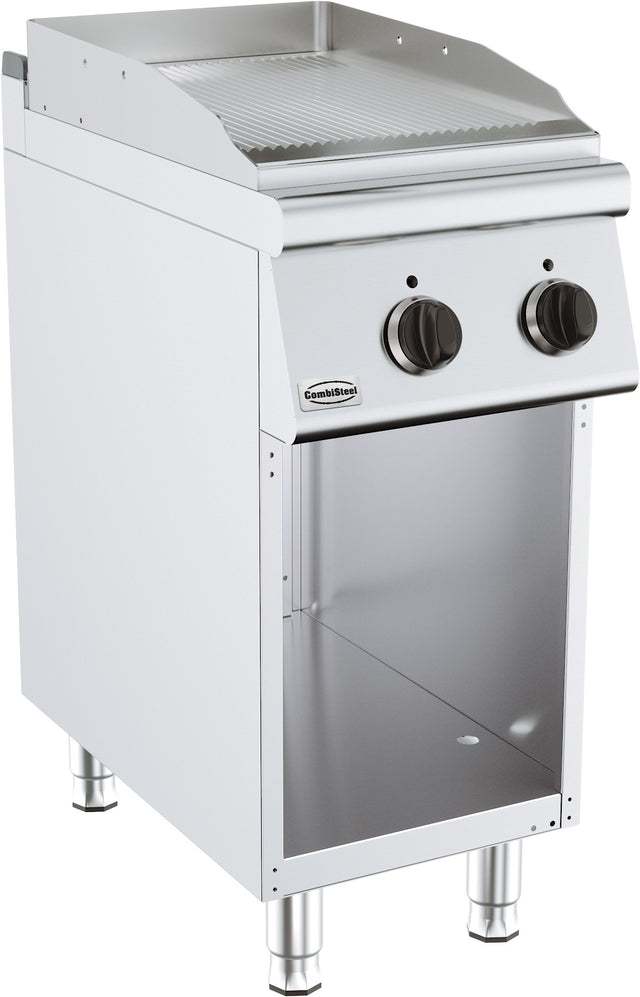 Elektrische Grillplatte BASE 700 / Gerillt / 400 mm / 3,6 kW / 400 V / Freistehend / Combisteel – elektrische Grillplatte für Gastronomie