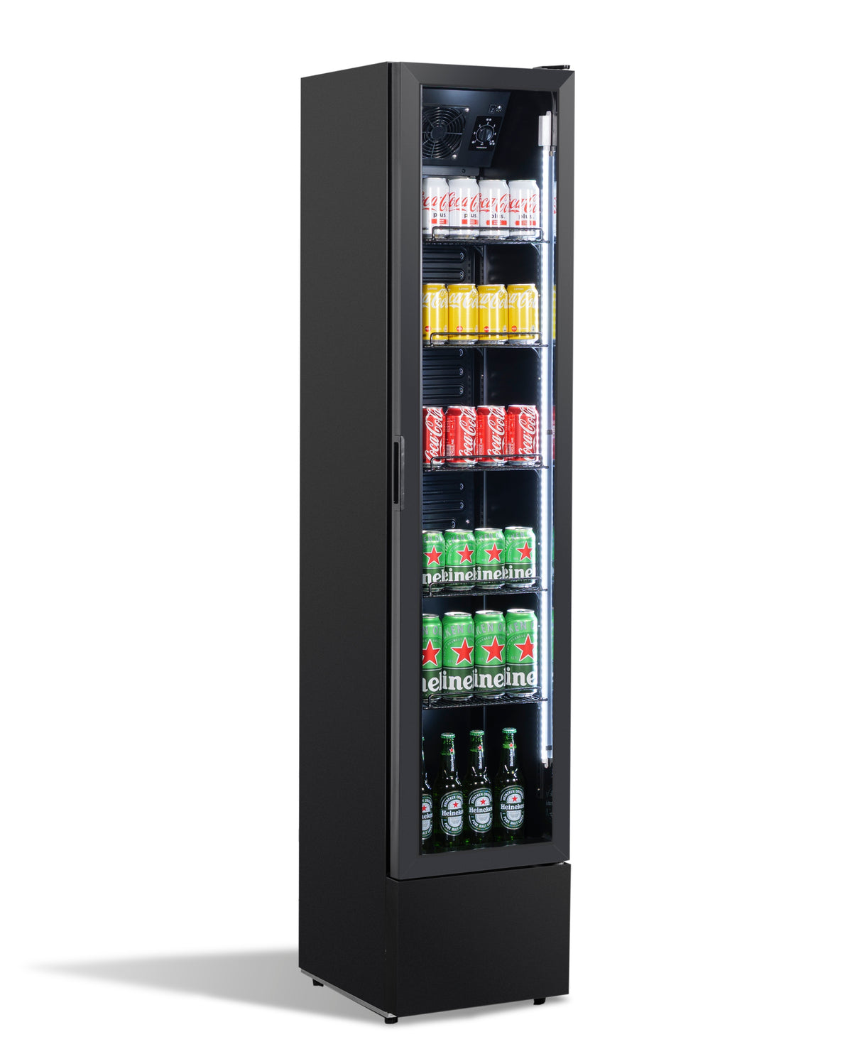 Kühlschrank 1 Glastür schwarz NAP-150