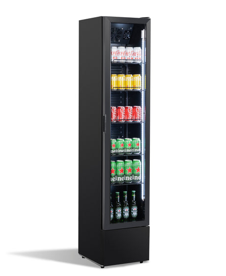 Combisteel / Slim Kühlschrank 1 Glastür / 150L / Schwarz