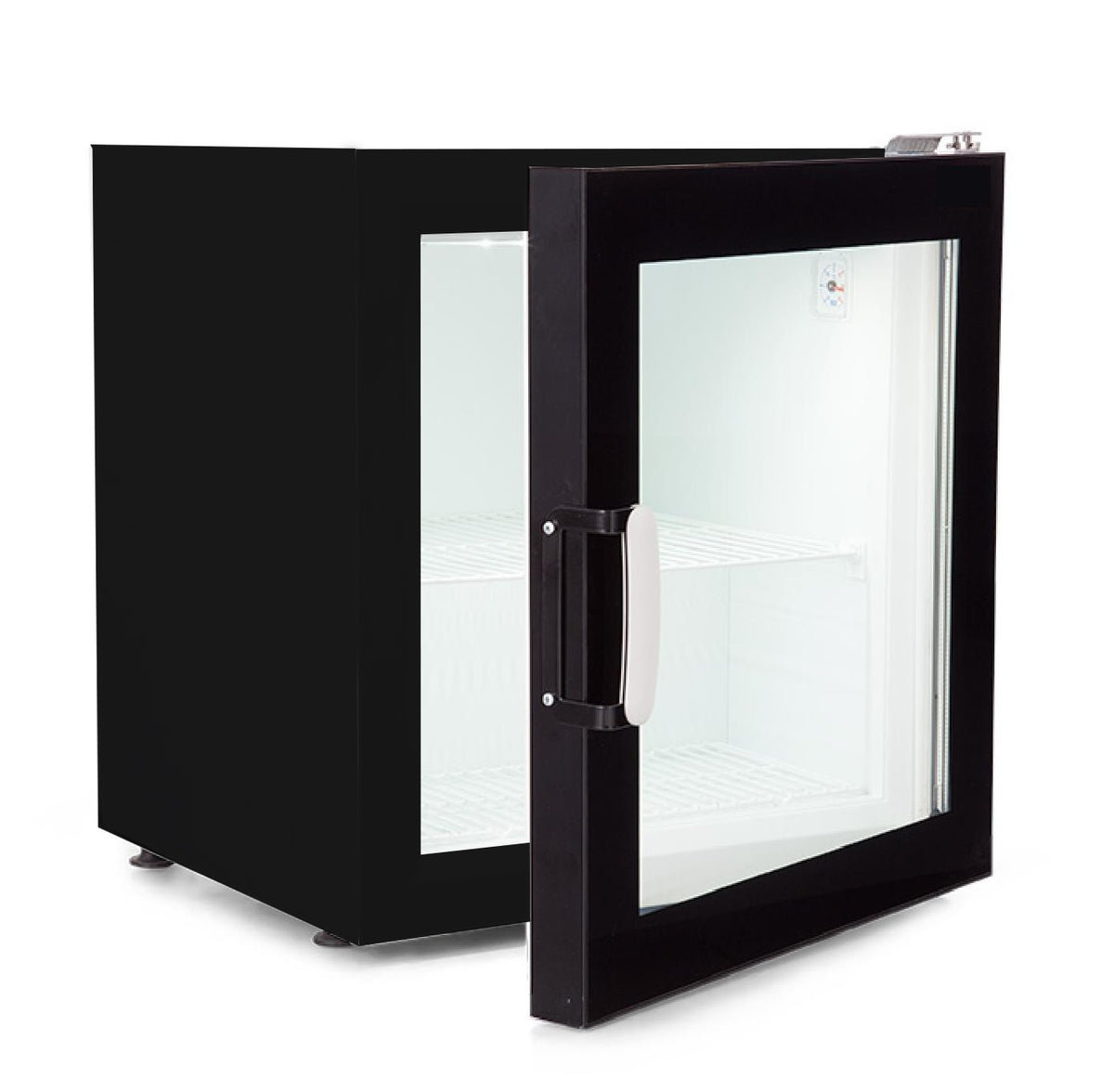 Eistiefkühlschrank Tischmodell mit Glastür / Schwarz / Combisteel