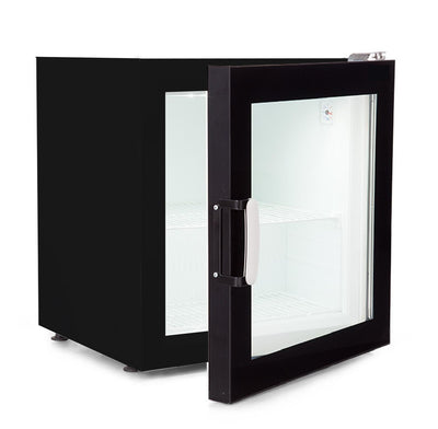 Eistiefkühlschrank Tischmodell mit Glastür / Schwarz / Combisteel