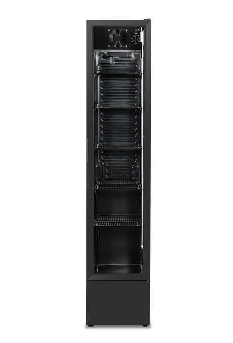 Combisteel / Slim Kühlschrank 1 Glastür / 150L / Schwarz