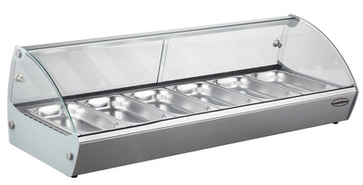 Wärmevitrine / 6× 1/3 GN / +30 bis +90 °C / Combisteel