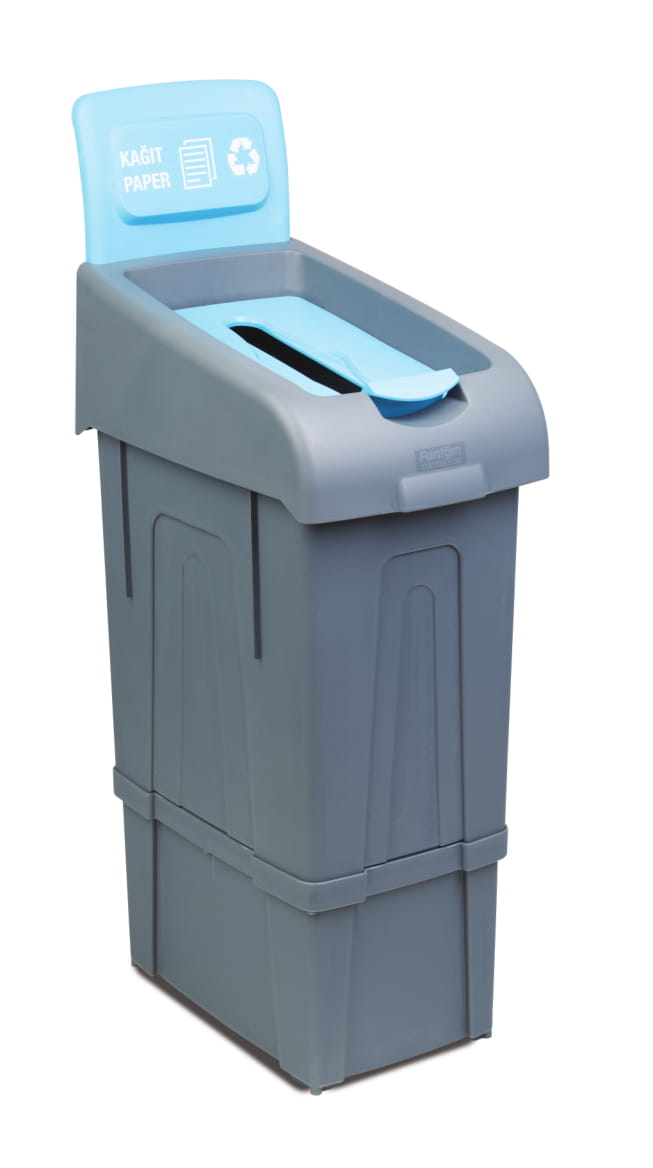 Recyclingbehälter / Papier / 80 L / Grau / Combisteel