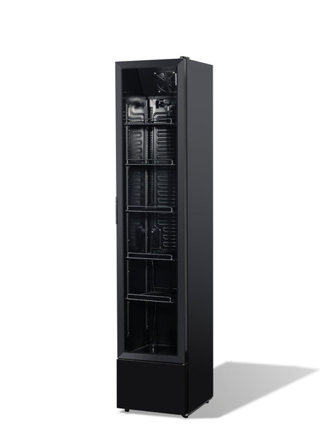 Combisteel / Slim Kühlschrank 1 Glastür / 150L / Schwarz