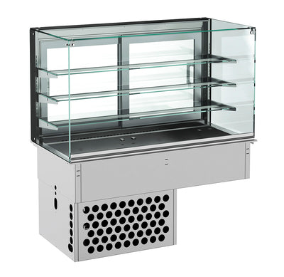 Einbaukühlvitrine / eckig / geschlossen / 5/1 GN / 1765 × 720 × 1430 mm / Combisteel