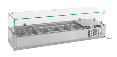 Kühlaufsatzvitrine für 8 x GN 1/4 Behälter