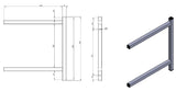 Edelstahl Konsole / fest doppelt / 400 / Serie 7412 / Combisteel