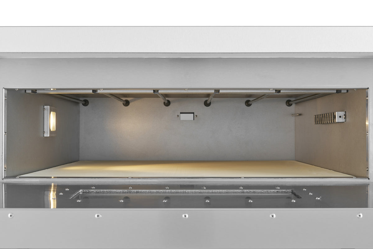 Elektrischer Combisteel Pizzaofen mit 2 Backkammern für 2 × 4 Pizzen Ø 30 cm