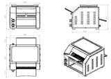 Durchlauftoaster / 2,5 kW / 480 × 440 × 440 mm / Combisteel