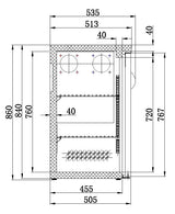 Combisteel Barkühler Schwarz / 3 Türen / 200 cm